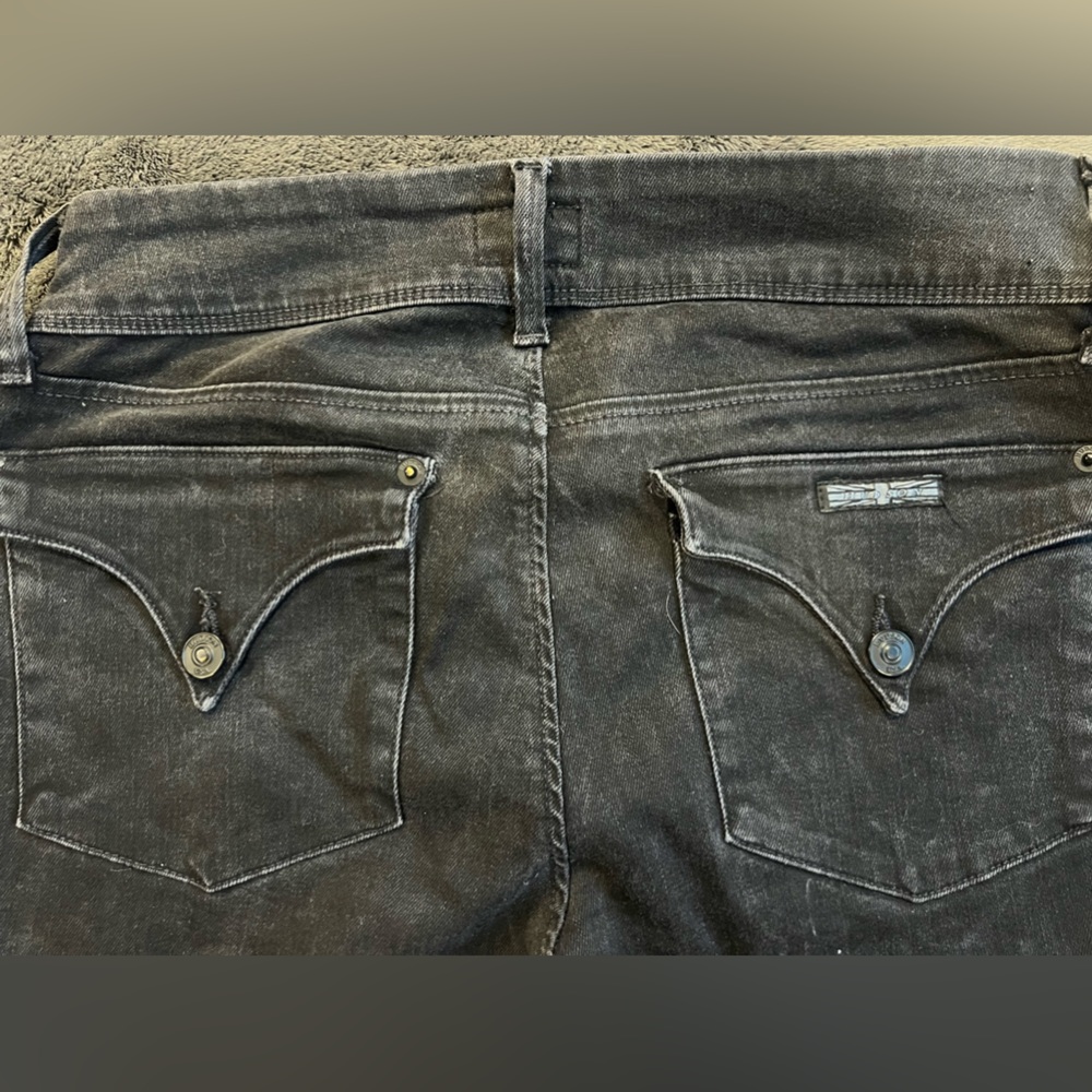 Hudson black/acid wash skinny jeans